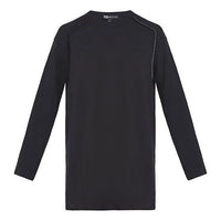 Men's Y-3 SASHIKO LS TEE Round Neck Pullover Long Sleeves Black T-Shirt DP0541