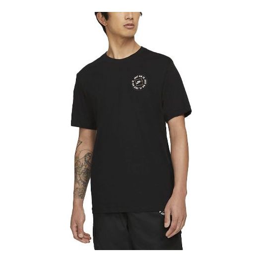 Nike JDI Casual Sports Small Label Round Neck Short Sleeve Black DA0248-010