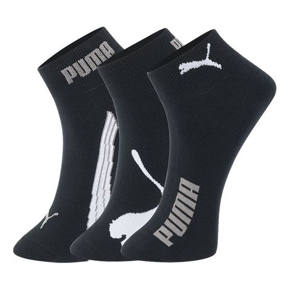 PUMA Sneaker Socks 3 pack 'Black White' 100000496-002