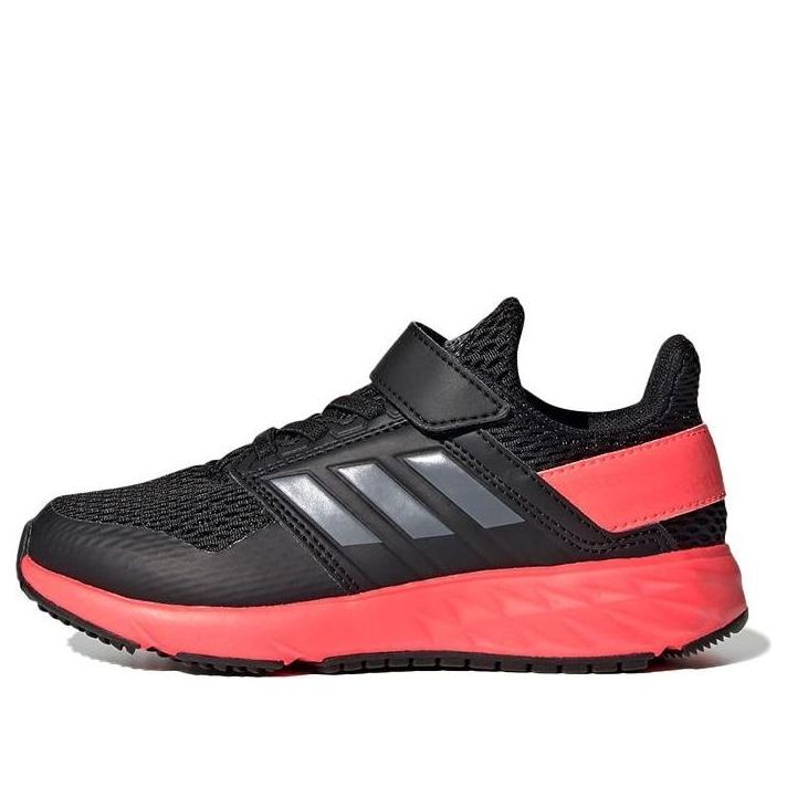 (GS) adidas Fortafaito Top Strap 'Black Red' FW7287