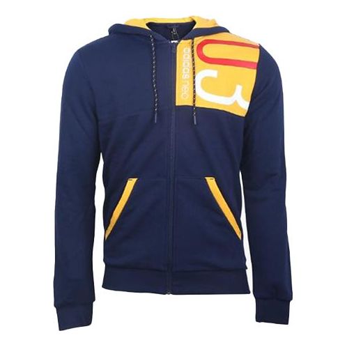 adidas neo Colorblock logo Printing hooded Casual Sports Jacket Blue FQ2097