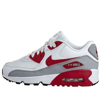 (GS) Nike Air Max 90 LTR Leather Low-Top White/Grey/Red 833412-106