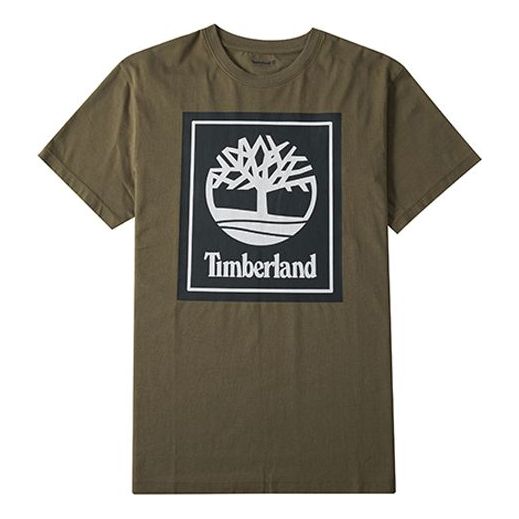 Men's Timberland Casual Round Neck Printing Short Sleeve Green A1OA2Q69