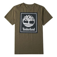 Men's Timberland Casual Round Neck Printing Short Sleeve Green A1OA2Q69