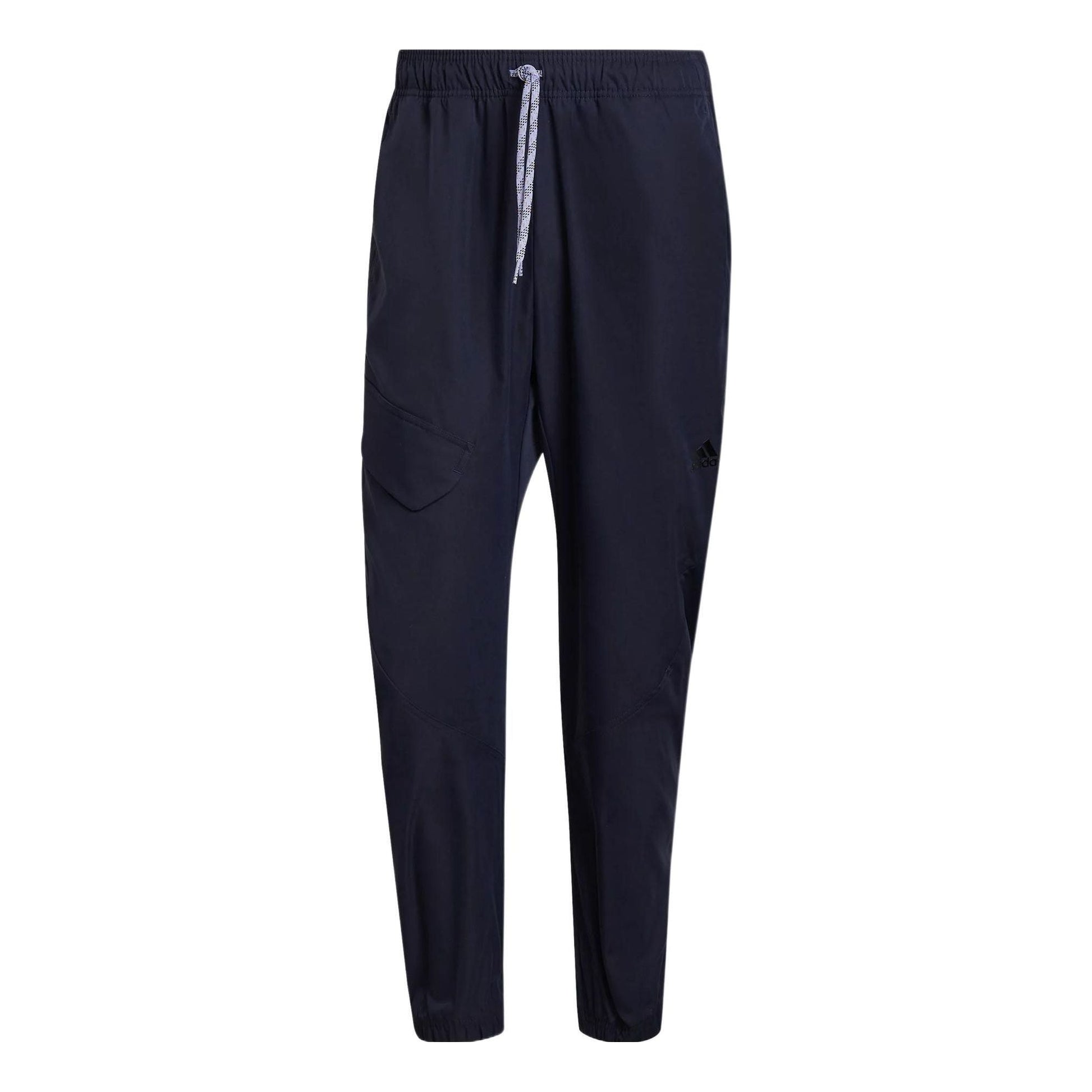 Men's adidas O-shape Cargo Solid Color Lacing Casual Sports Pants/Trousers/Joggers Legendary Ink Blue HB6565