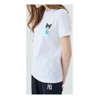 MLB New York Yankees Basic Embroidered Puppy Short Sleeve Unisex White 31TSC1031-50W