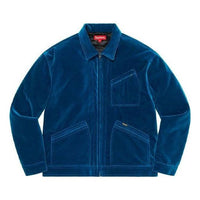 Supreme Velvet Work Jacket 'Blue' SUP-FW20-278