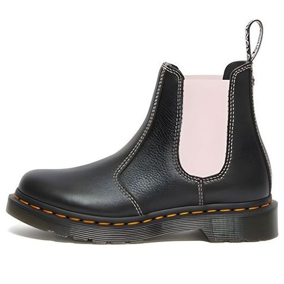 (WMNS) Dr. Martens 2976 Contrast Leather Chelsea Boots 'Black Pink' 27275001