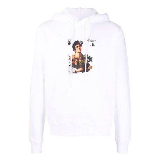 Off-White SS21 Caravaggio Boy Logo Printing Lacing Loose Fit White OMBB074S21FLE0020110