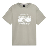 New Balance Running Boston Graphic Tee Asia Sizing 'Grey White' AMT32374-HUS
