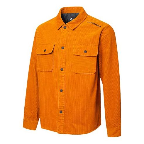 Men's Converse Sports Cargo corduroy Shirt Jacket Orange 10019954-805