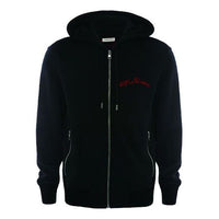 Men's Alexander McQueen hooded Alphabet Long Sleeves Black 599617QOZ820901