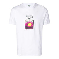 Men's KENZO SS21 Printing Short Sleeve White T-Shirt F955TS0184SD-01