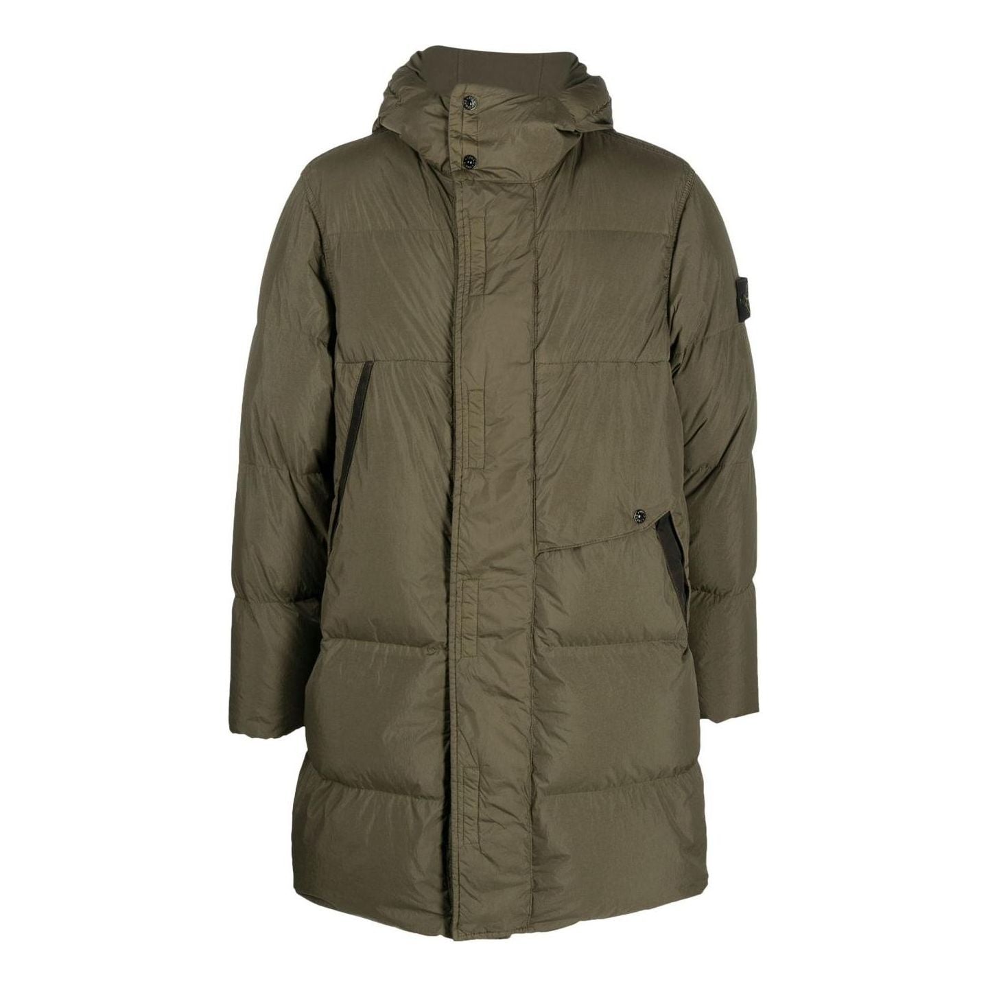 STONE ISLAND Wappen Patch Crinkle Labs Padding 'Olive Green' 791570323-V0058