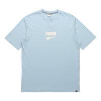 PUMA Downtown Classical Logo Short Sleeve TEE Blue 597348-18
