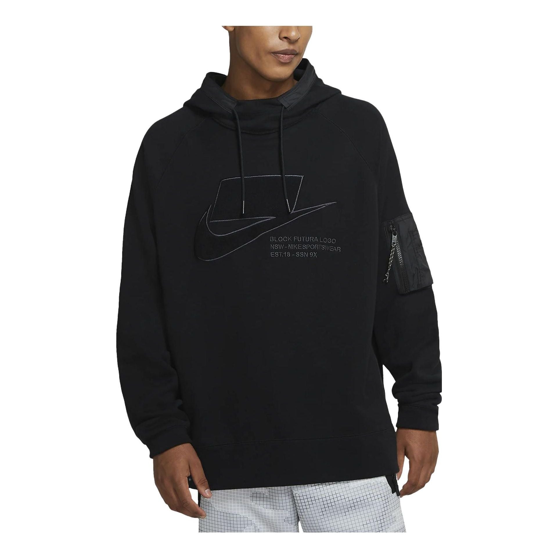 Nike NSW Sportswear Pullover Hoodie 'Black Heather' CU3797-001