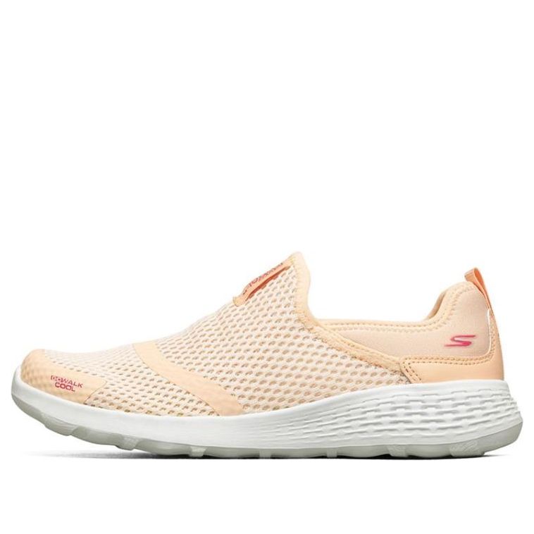 (WMNS) Skechers Go Walk Cool Slip-on Shoes Pink/White 667082-PCH