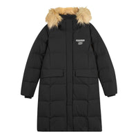 (WMNS) Skechers Casual Series Long Down Jacket 'Black' L422W109-0018