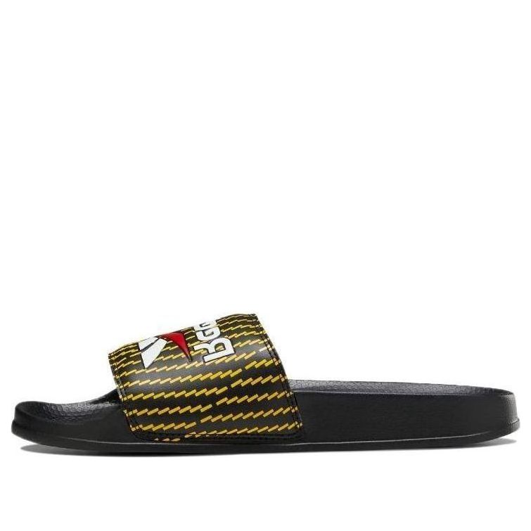 Reebok Classic Slides Athleisure Casual Sports Shoe Unisex Black Yellow GX9585