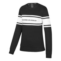 (WMNS) Skechers Letter Printed Long Sleeve Sweater 'Black White' P122W002