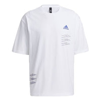 adidas St Rlx Game Tee Casual Sports Breathable Printing Short Sleeve White H40194
