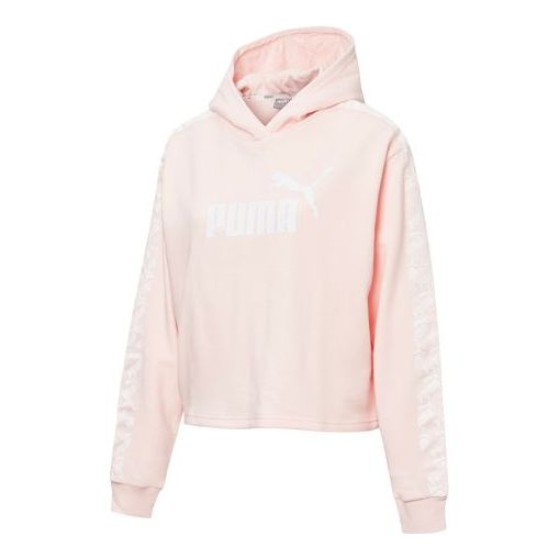 (WMNS) PUMA Amplified Cropped Hoodie 'Pink' 583808-17