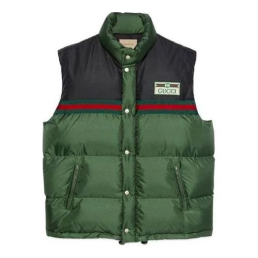 Gucci Nylon Silk-Satin Padded Down Vest 'Green' 698713-Z8A1T-3755
