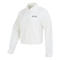 (WMNS) Skechers Logo Printed Shirt 'White Pink' L223W036