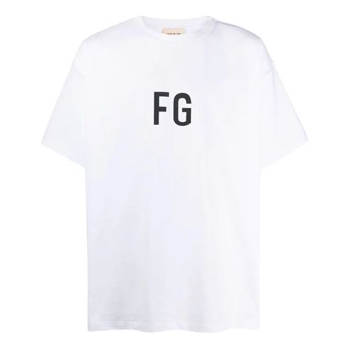 Fear of God Classic FG Colorful Reflective Logo Large Short Sleeve Unisex White FOG-FW19-79