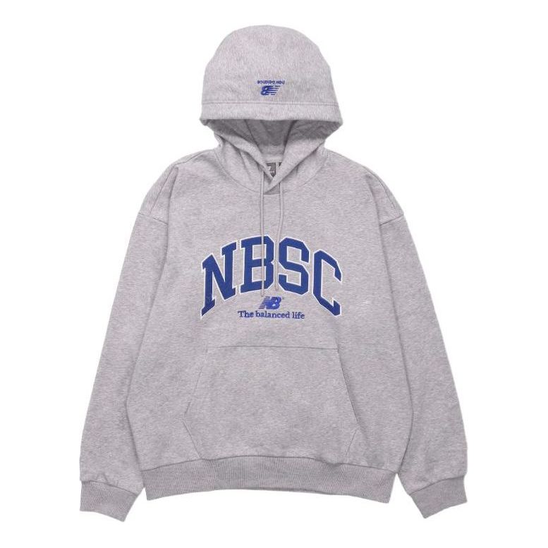 New Balance Logo Print Hoodie Asia Sizing 'Grey Blue' 5CC44353-MGR