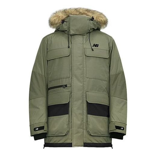 New Balance Warm Winter Down Parka Asia Sizing 'Green Black' NP943051-KH