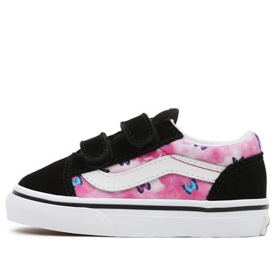 Vans Toddler Butterfly Dream Old Skool Velcro Low-Top Sneakers K Black/Pink VN000D3YARP