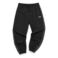 FILA Letter Logo Sports Ankle Banded Sports Pant Male Black T11M125805F-BK