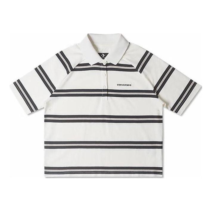 Converse Marquis Short-Sleeve Polo Asia Sizing 'White Black' 10026505-A01