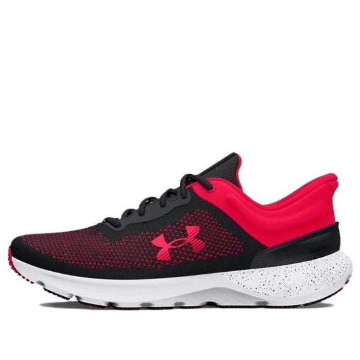 Under Armour Charged Escape 4 Knit Running Sneakers 'Black Red' 3026521-003