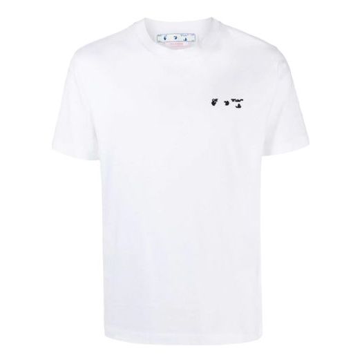 Off-White SS22 Logo Printing Round Neck Pullover Short Sleeve Version White OMAA027C99JER0040110