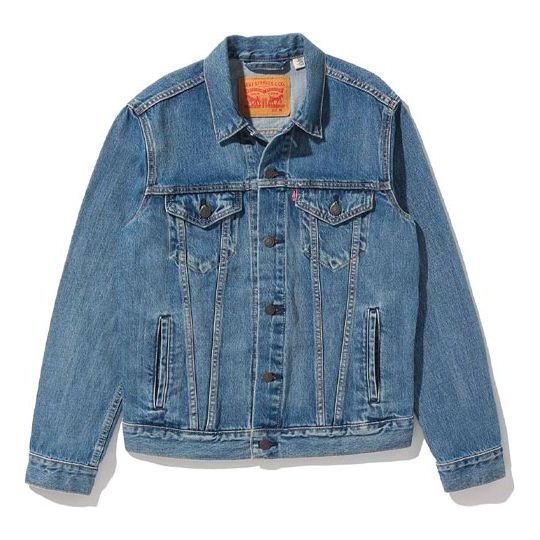 Men's Levis Lapel Denim Jacket Blue 72334-0465