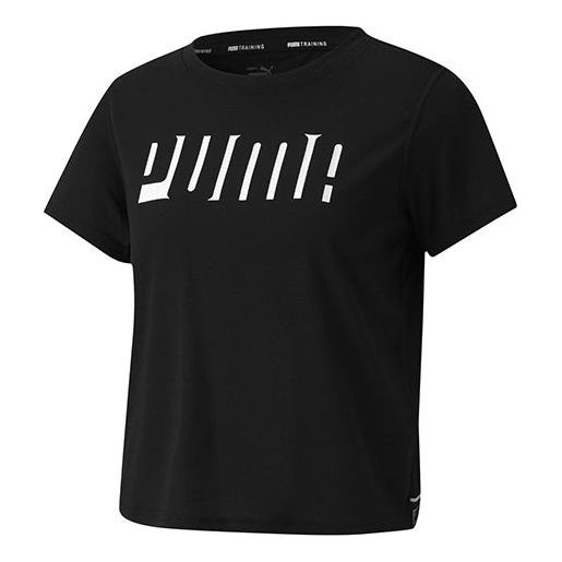 (WMNS) PUMA LOGO T-Shirt 'Black' 519489-01