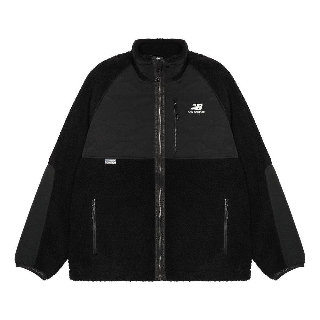 New Balance Lifestyle Cotton Warm Coat Asia Sizing 'Black White' AMJ23326-BK