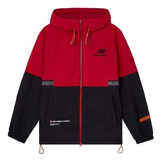 New Balance Winter Warm Hooded Jacket Asia Sizing 'Red Black' NAA34023-BUR