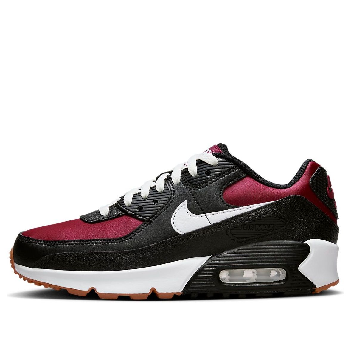 (GS) Nike Air Max 90 Leather 'Black Team Red' CD6864-024