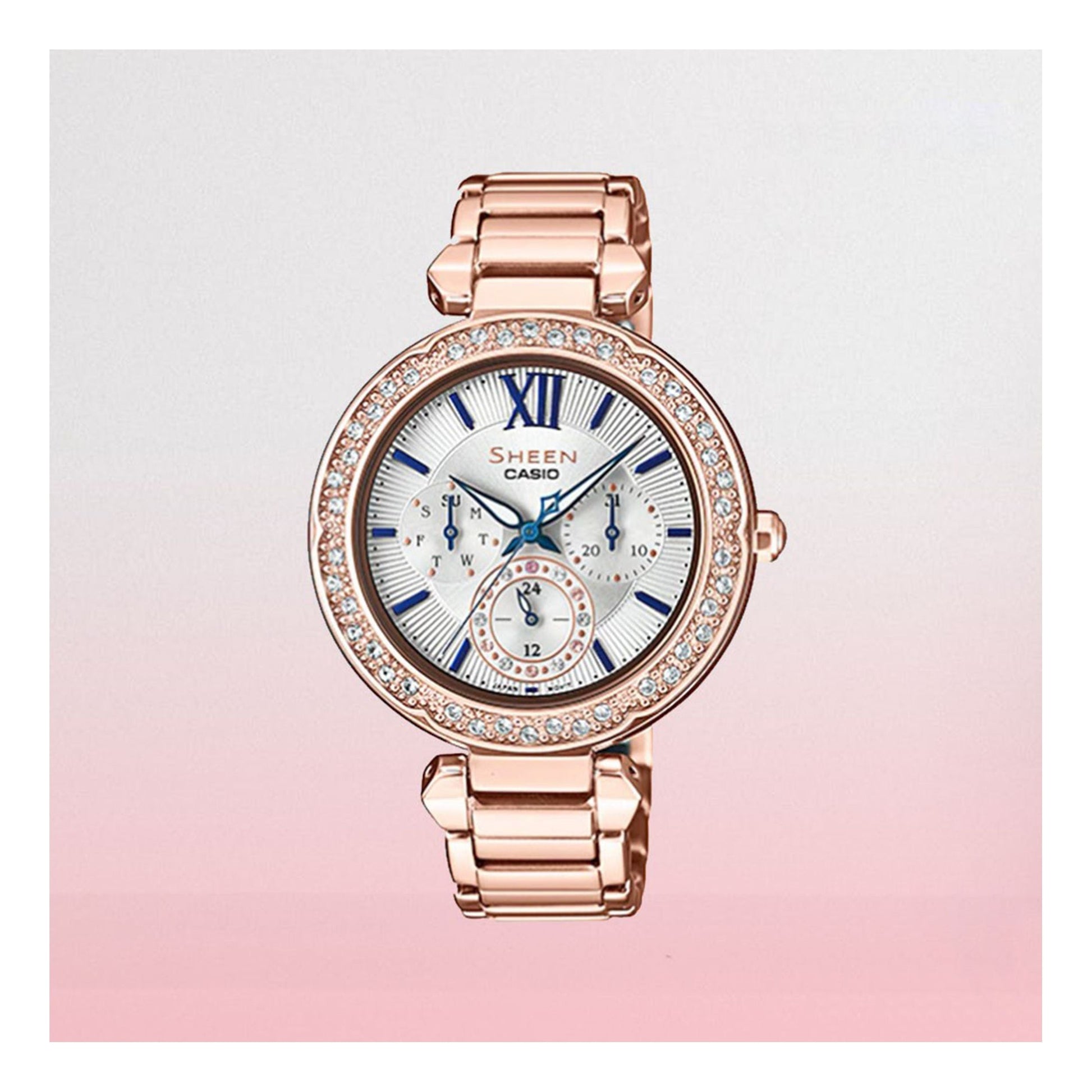 CASIO SHEEN Series Quartz Gold PinkRedGold Analog SHE-3061PG-7A