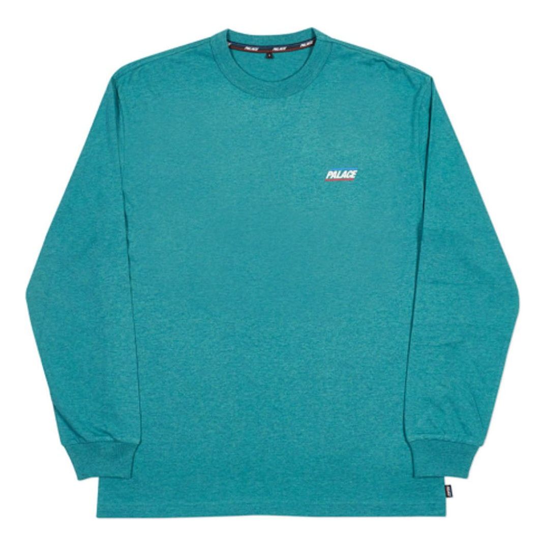 PALACE Basically A Longsleeve FW18 Forest Green Marl P18FW122