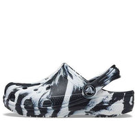 (GS) Crocs Classic Marbled Clogs 'Black White' 207002-103