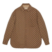 Gucci GG Wool Flannel Padded Overshirt 'Camel Ebony' 762183-ZAPDW-2378