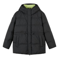 (WMNS) Skechers Hooded Down Jacket 'Black White' L422W051