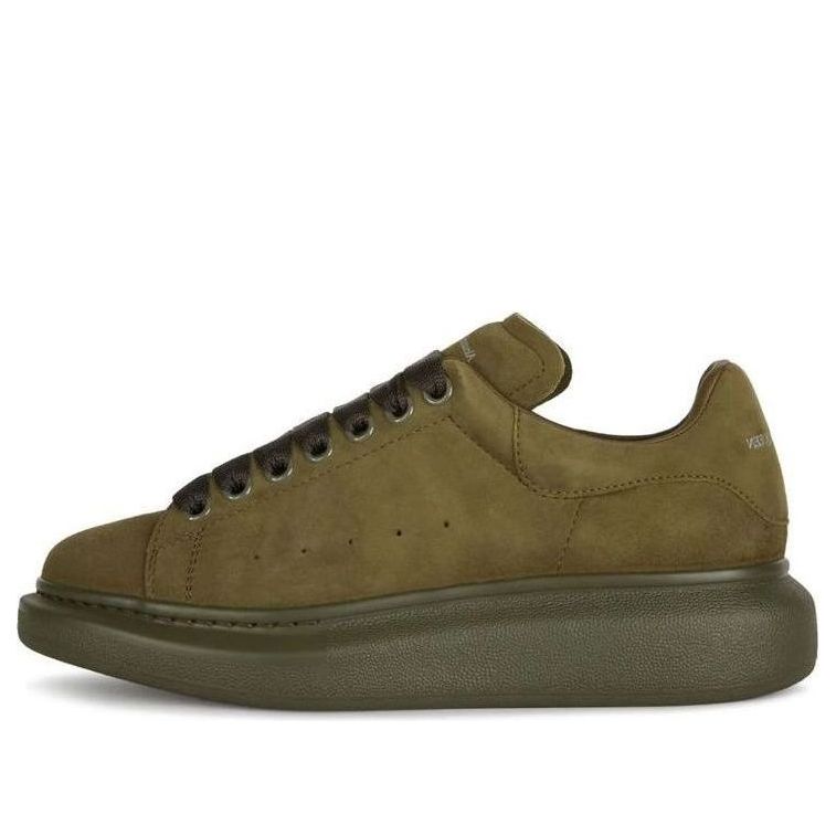 (WMNS) Alexander McQueen Oversized Sneakers 'Green Suede' 590779WHV673249