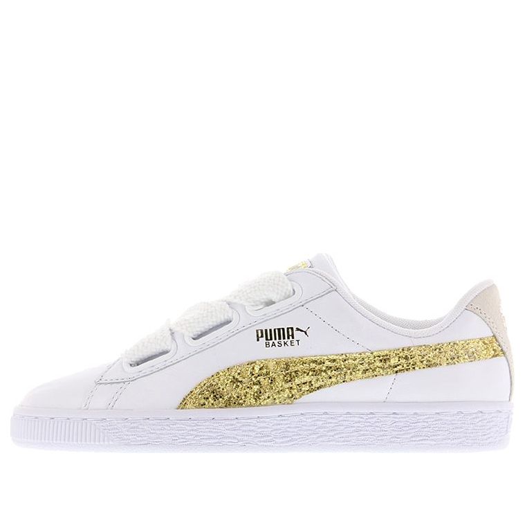 (WMNS) PUMA Basket Heart 'Gold Glitter' 364078-01