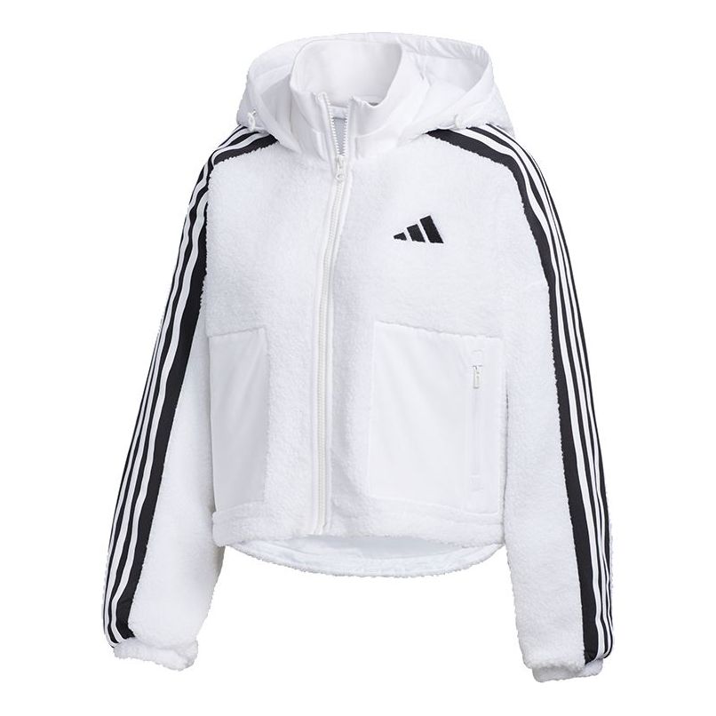 (WMNS) adidas Urban BOA Short Knitted Jacket Asia Sizing 'White Black' GM1424