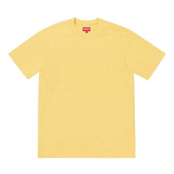 Supreme SS19 Overdyed Pocket Tee Short Sleeve Unisex Yellow SUP-SS19-10019